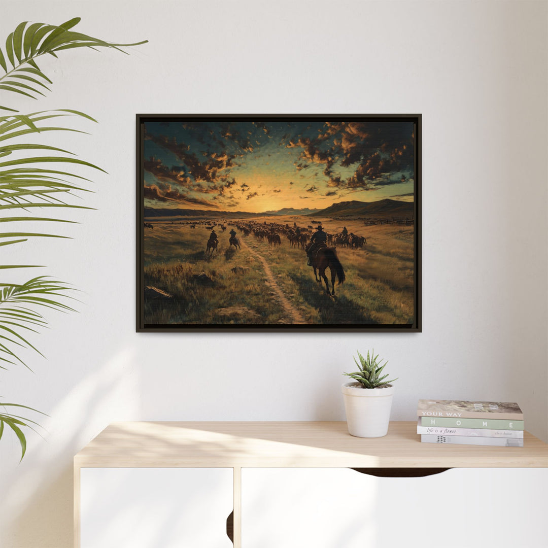 Rise and Ride - Framed Horizontal - Texas Cowboy Creations