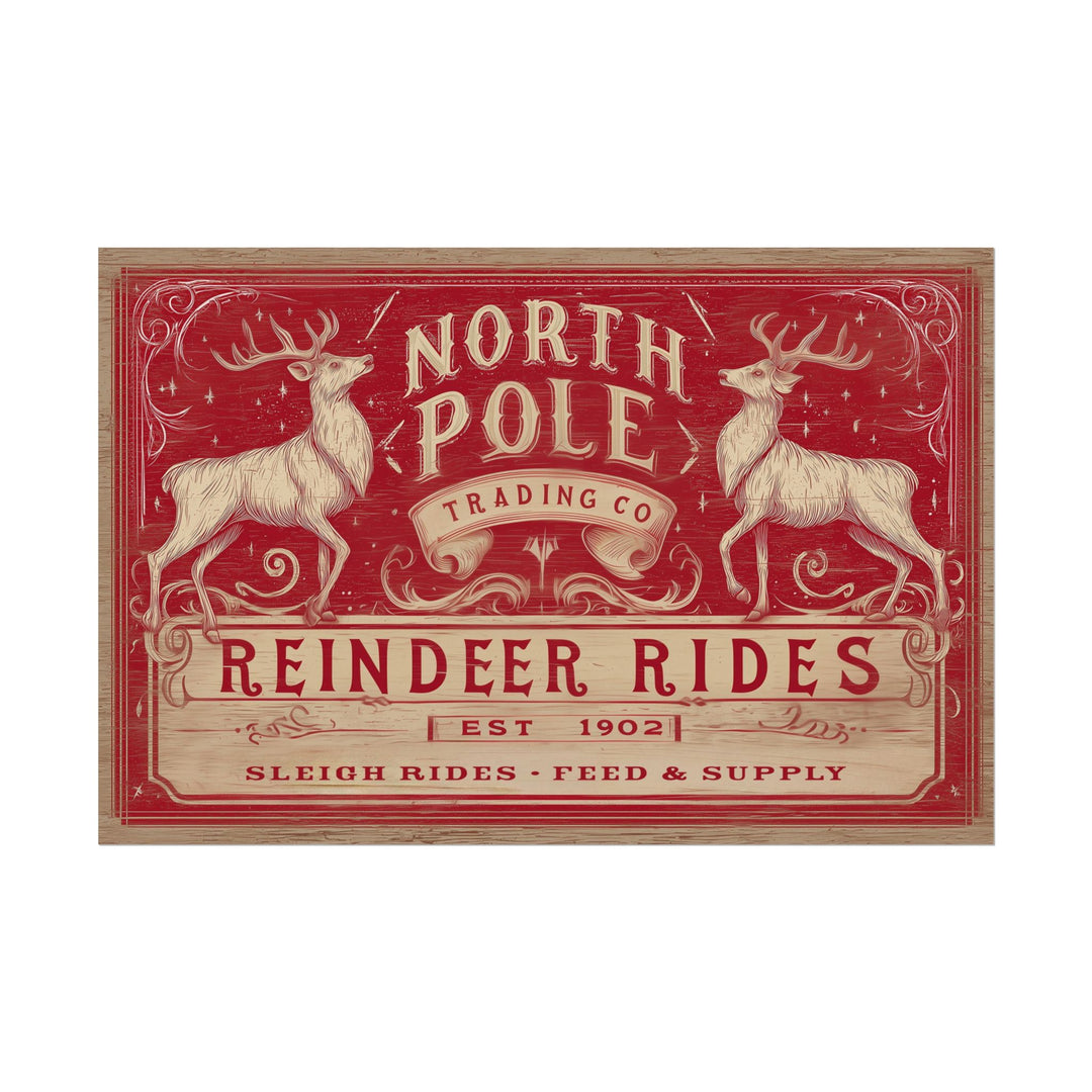 North Pole Trading Co. – Reindeer Rides | Fine Art Print