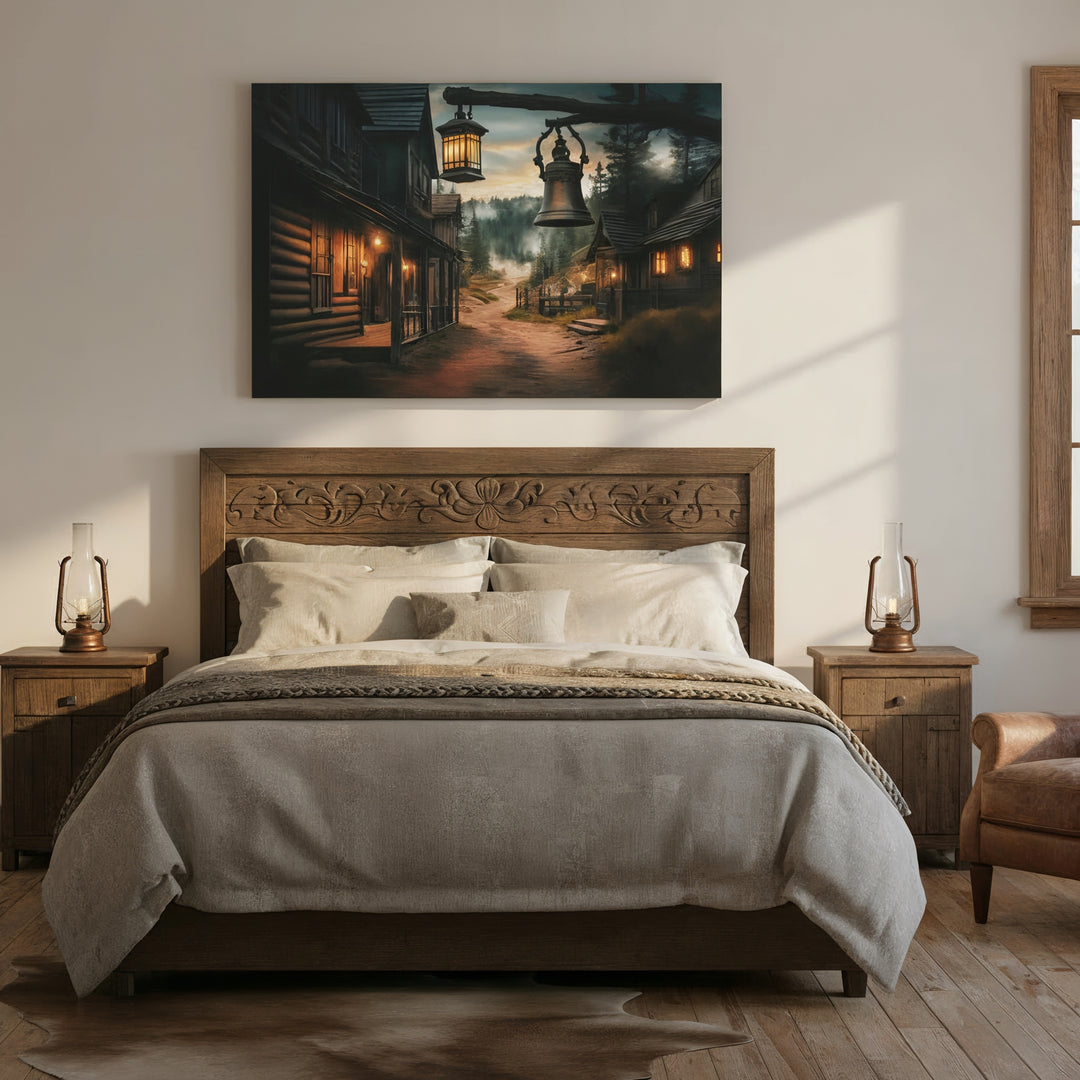 Dusty Trails and Evening Bells - Canvas - Texas Cowboy Creations