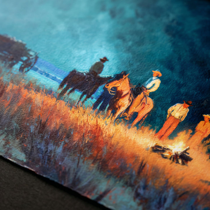 Fires of the Frontier | Fine Art Print - Poster - Texas Cowboy Creations