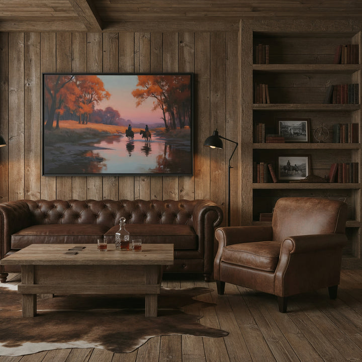 Evening Ride Home - Canvas - Texas Cowboy Creations