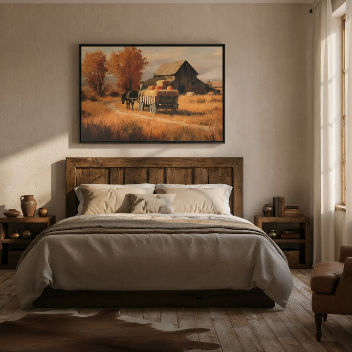 Autumn with Grampa - Canvas - Texas Cowboy Creations