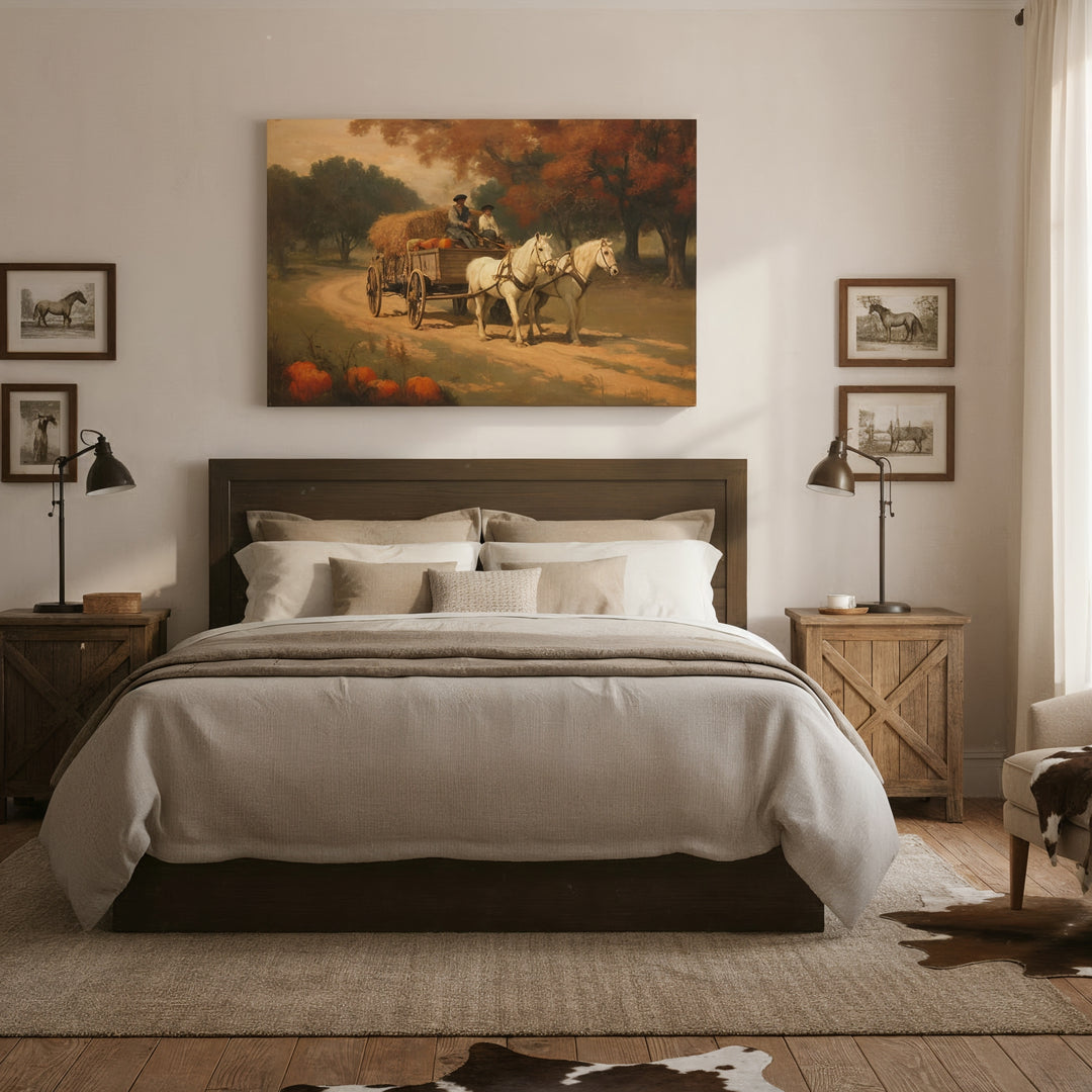 Fathers &amp; Sons, Autumn Ride - Canvas - Texas Cowboy Creations