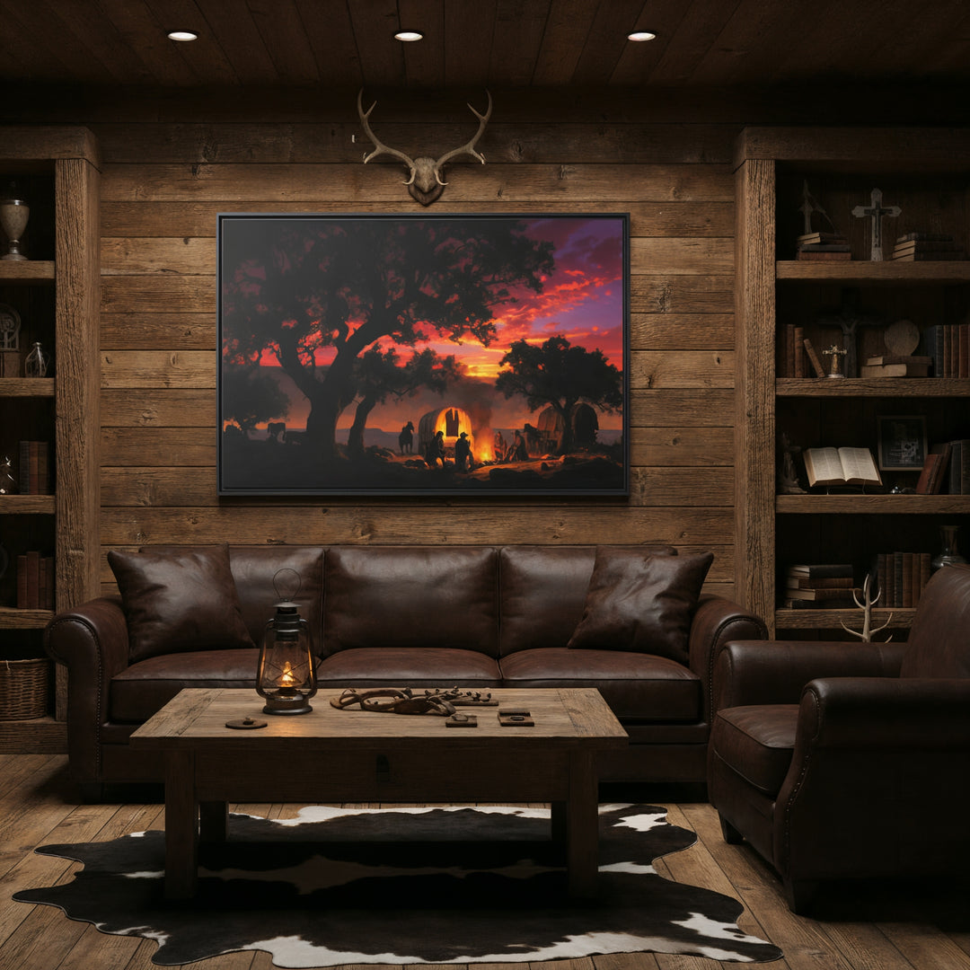 Sunset Sermon - Canvas - Texas Cowboy Creations
