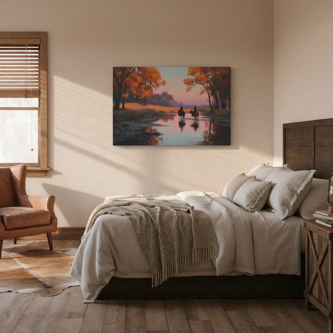 Evening Ride Home - Canvas - Texas Cowboy Creations
