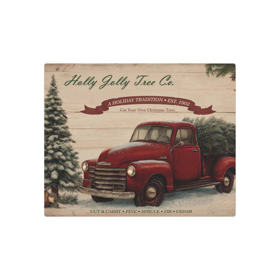 Holly Jolly Tree Co. | Holiday Metal Sign 20x16 - Texas Cowboy Creations
