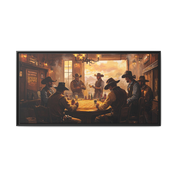 Cards and Cowboys - Framed Horizontal - Texas Cowboy Creations