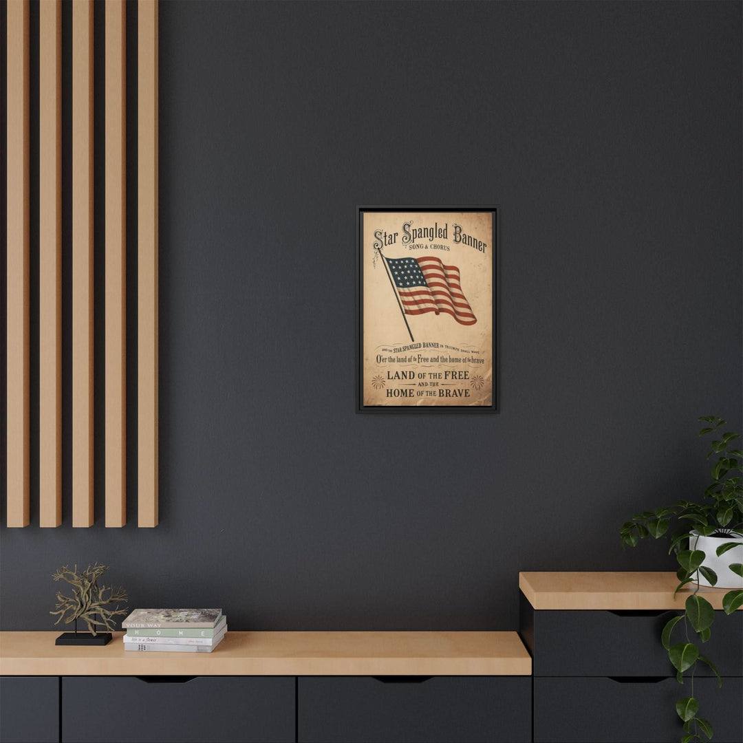 Star - Spangled Honor | Framed Patriotic Canvas Wall Art - Canvas - Texas Cowboy Creations