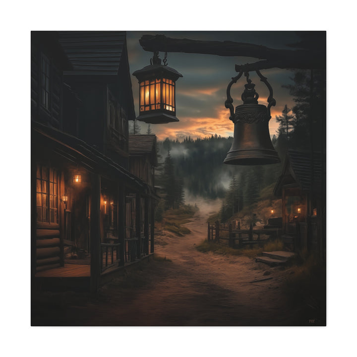 Dusty Trails and Evening Bells - Square Canvas - Texas Cowboy Creations