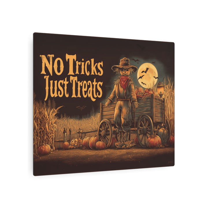 Smaller No Tricks Just Treats – Scarecrow Wagon Sign