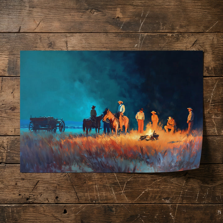 Fires of the Frontier | Fine Art Print - Poster - Texas Cowboy Creations