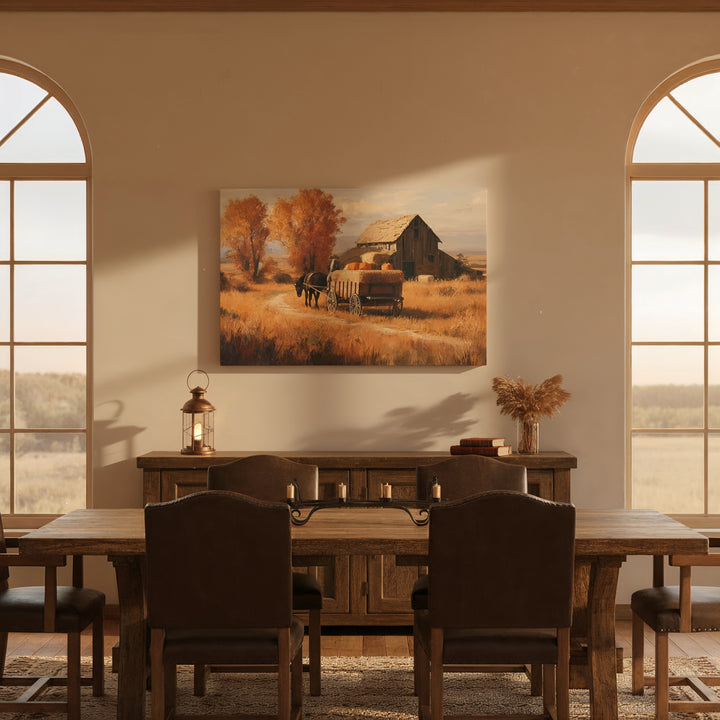 Autumn with Grampa - Canvas - Texas Cowboy Creations