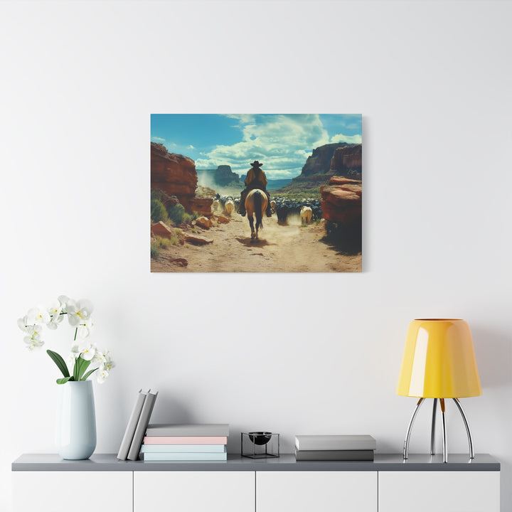 Canyon Drive: The Spirit of the West | Horizontal Canvas - Texas Cowboy Creations