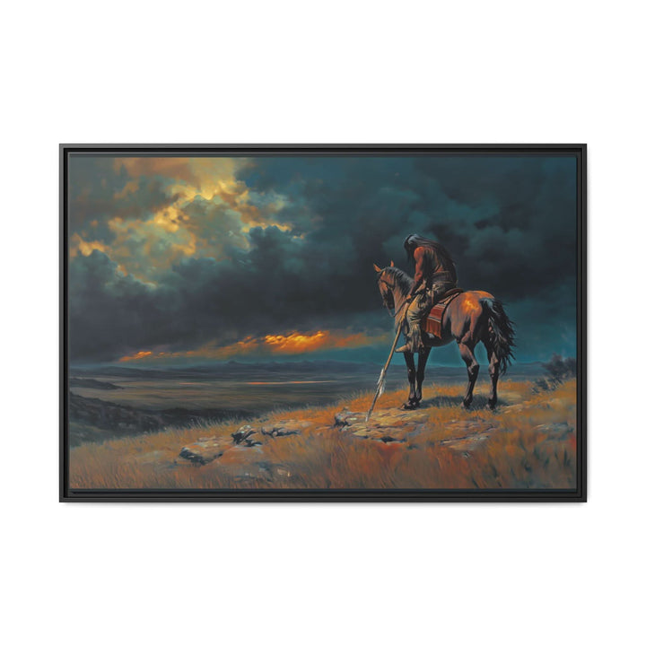 When the Sky Grows Heavy - Canvas - Texas Cowboy Creations