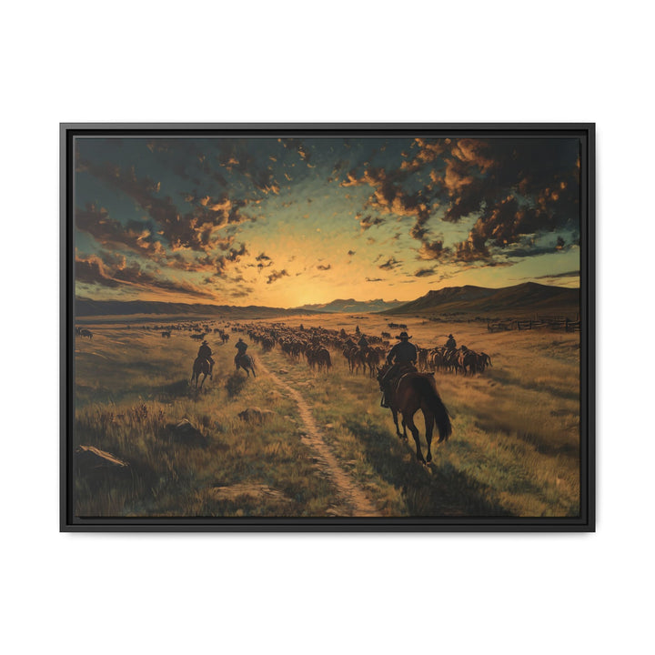 Rise and Ride - Framed Horizontal - Texas Cowboy Creations