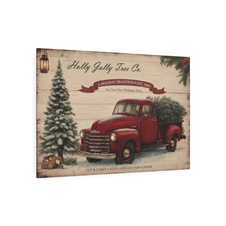 Holly Jolly Tree Co. | Holiday Metal Sign - Texas Cowboy Creations