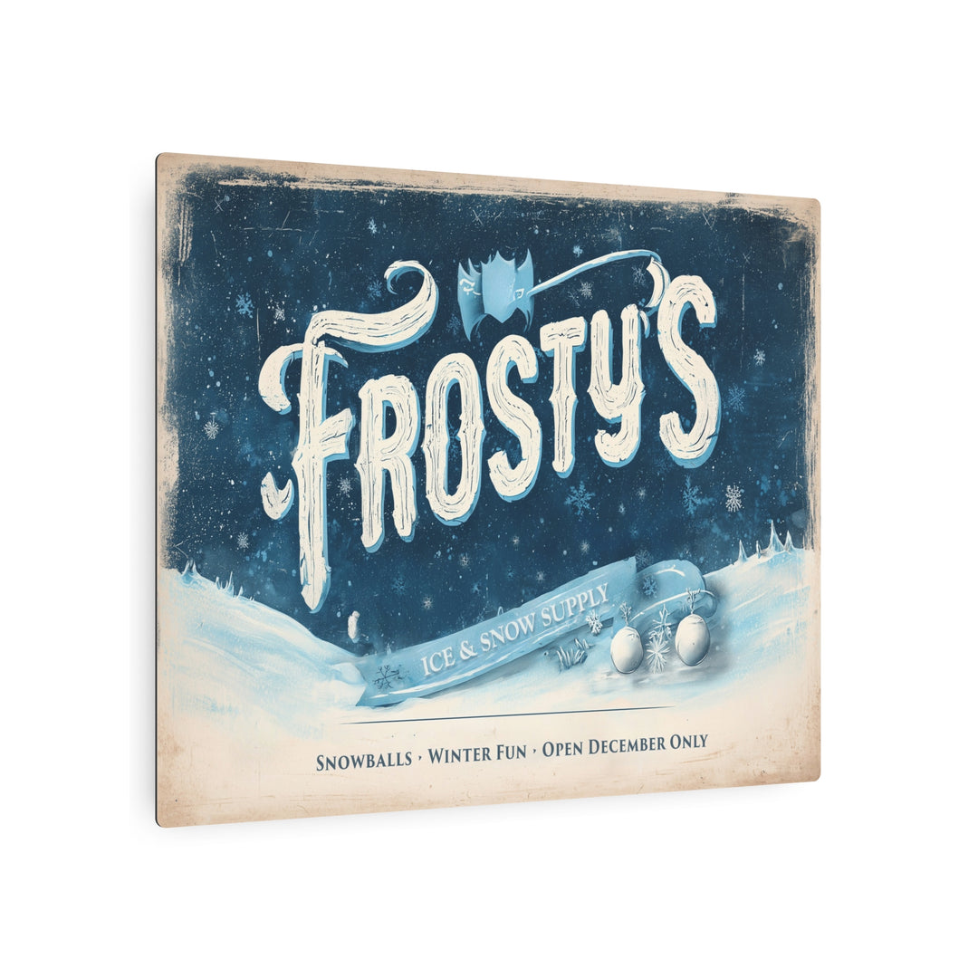 Frosty’s Ice & Snow Supply | Holiday Metal Sign