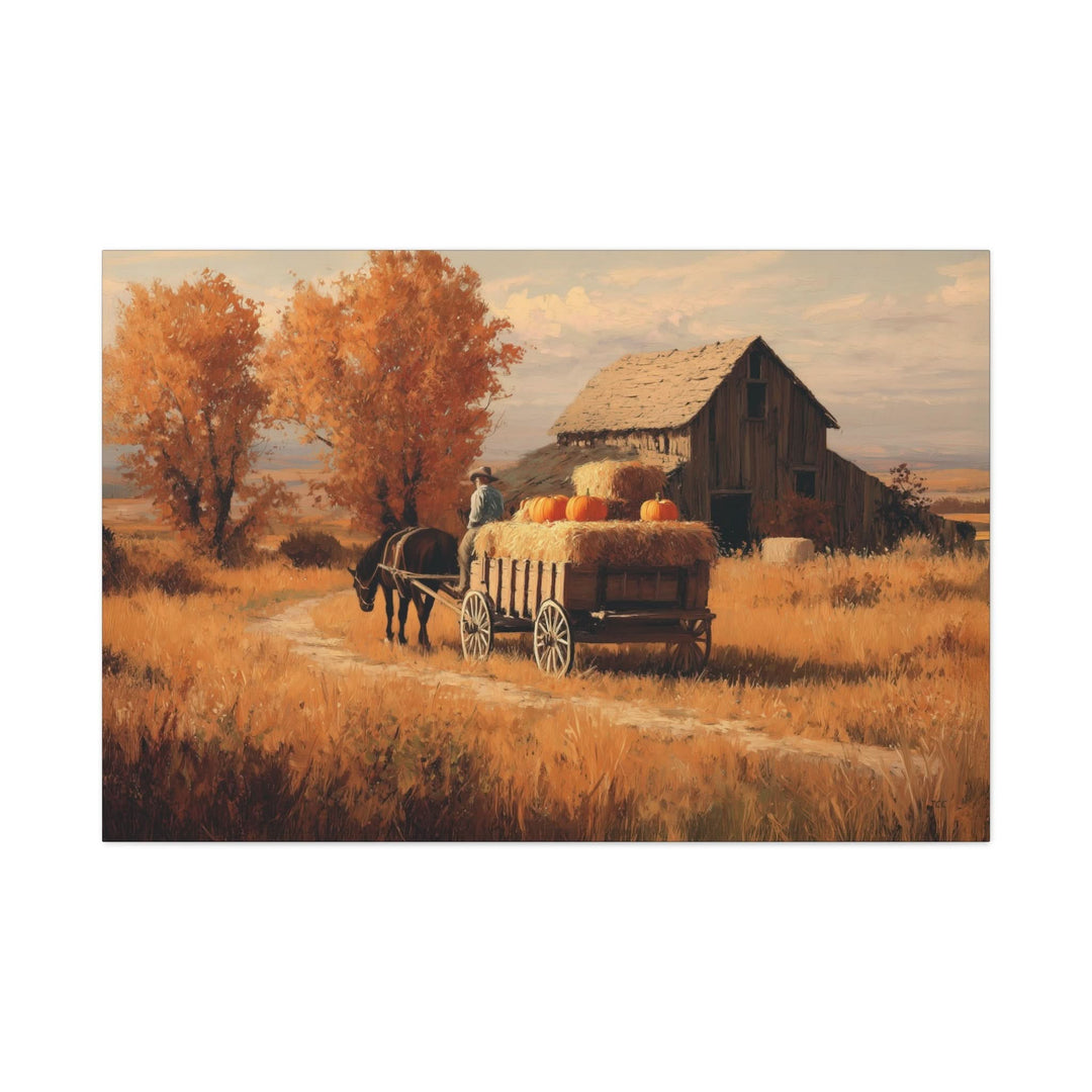 Autumn with Grampa - Canvas - Texas Cowboy Creations