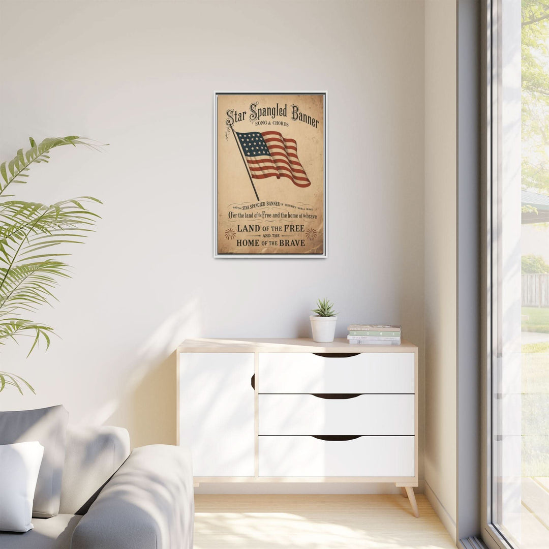 Star - Spangled Honor | Framed Patriotic Canvas Wall Art - Canvas - Texas Cowboy Creations