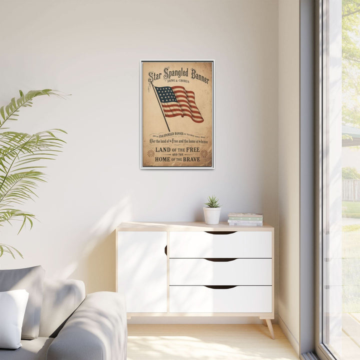 Star - Spangled Honor | Framed Patriotic Canvas Wall Art - Canvas - Texas Cowboy Creations