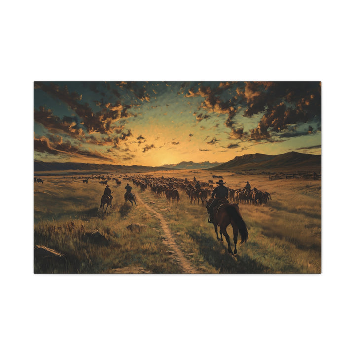 Rise and Ride - Horizontal Canvas - Texas Cowboy Creations