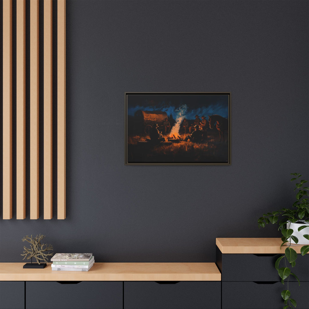 Campfire Tales - Framed Horizontal - Texas Cowboy Creations