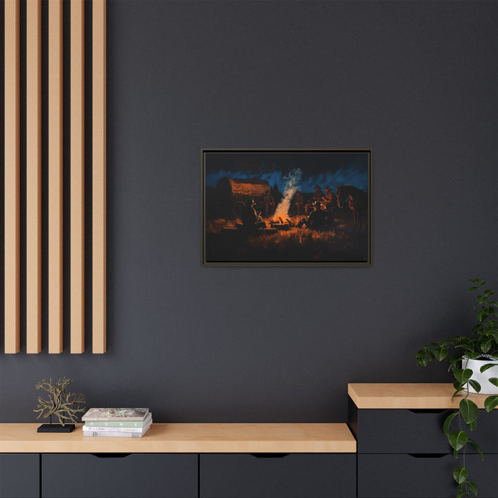 Campfire Tales - Framed Horizontal - Texas Cowboy Creations