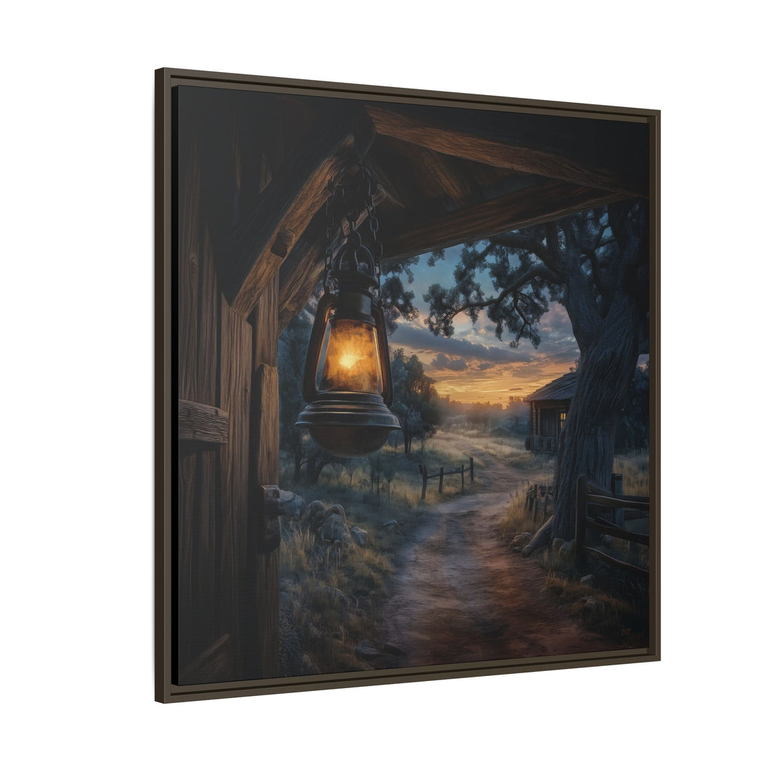 Texas Hill Country Sunset - Framed Square - Texas Cowboy Creations