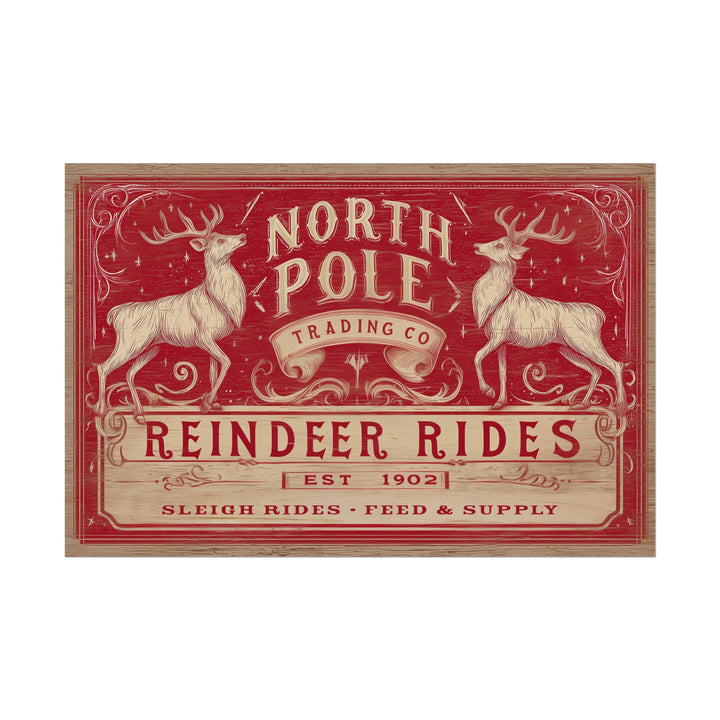 North Pole Trading Co. – Reindeer Rides | Fine Art Print