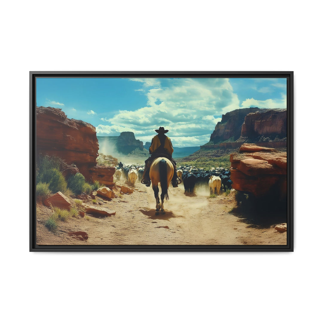 Canyon Drive - Framed Horizontal - Texas Cowboy Creations