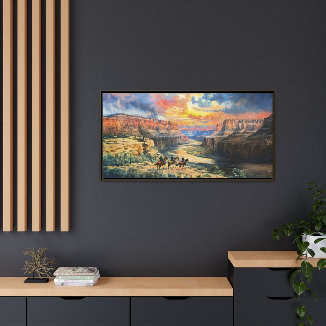 Riders Beneath the Painted Sky | Framed Horizontal keep - Texas Cowboy Creations
