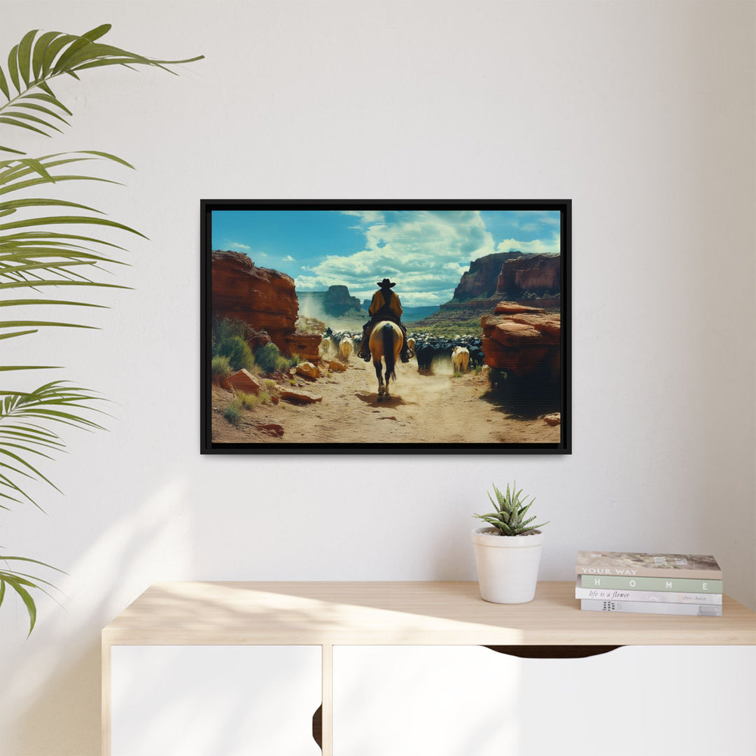 Canyon Drive - Framed Horizontal - Texas Cowboy Creations