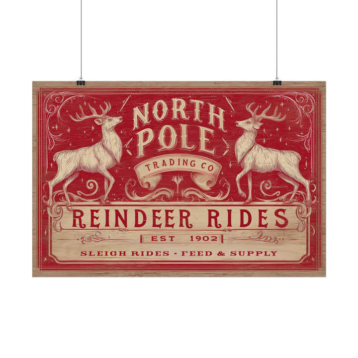 North Pole Trading Co. – Reindeer Rides | Fine Art Print