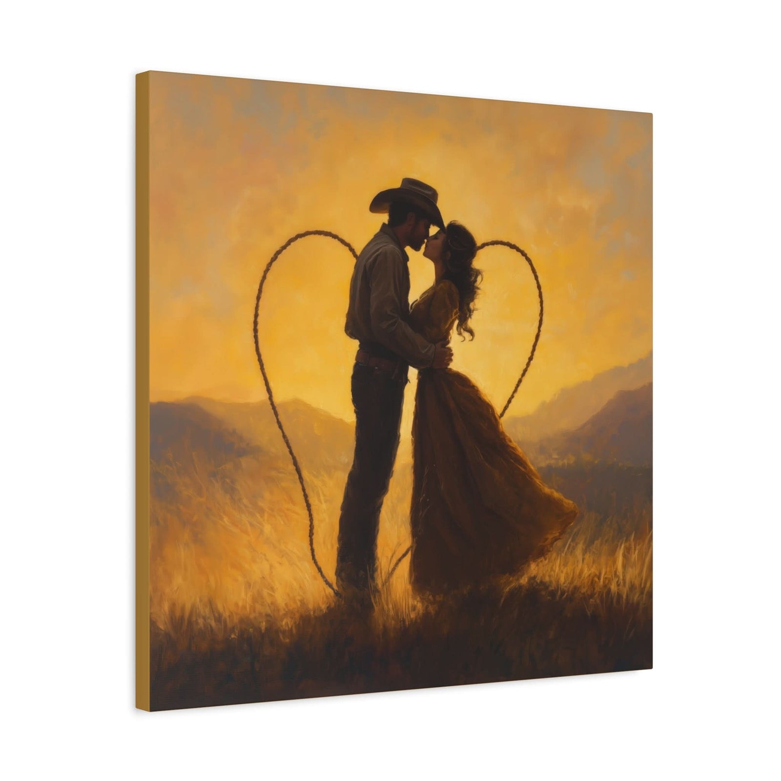 Lassoed in Love - Canvas - Texas Cowboy Creations