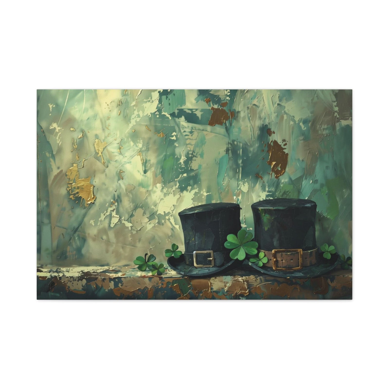 Hats and Shamrocks - Canvas - Texas Cowboy Creations