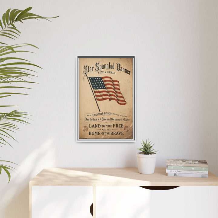 Star - Spangled Honor | Framed Patriotic Canvas Wall Art - Canvas - Texas Cowboy Creations