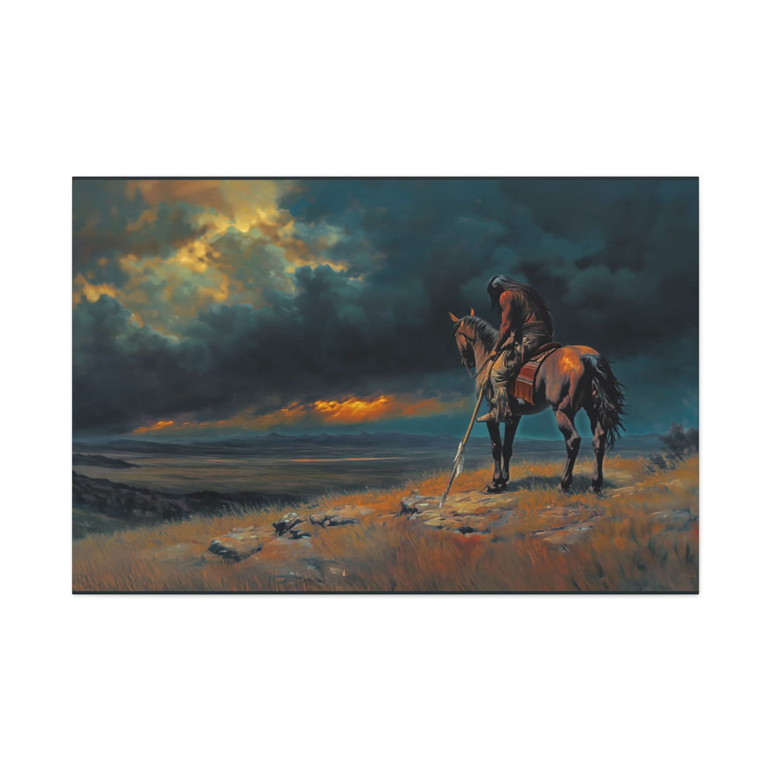 When the Sky Grows Heavy - Canvas - Texas Cowboy Creations