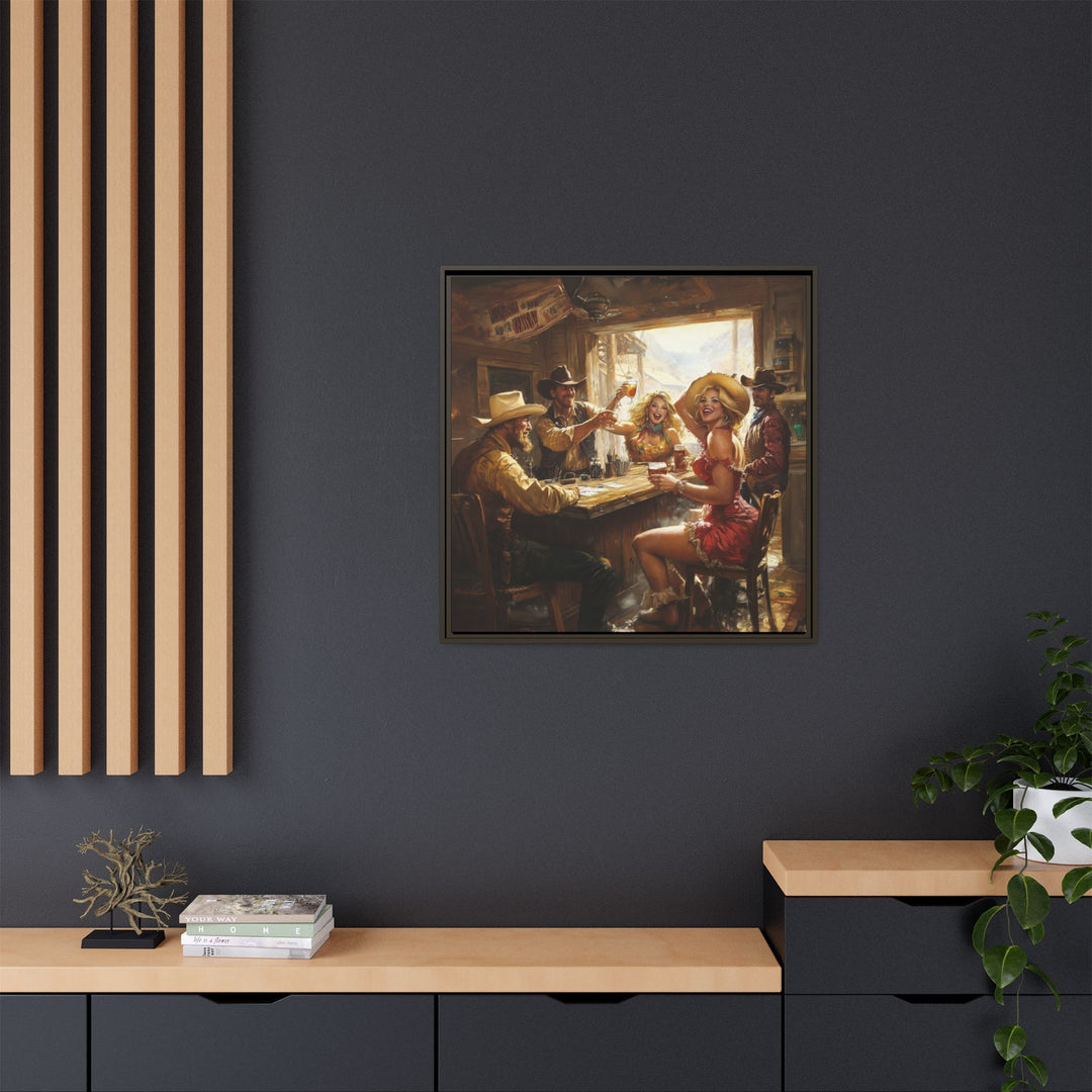 Texas Trail Cheers - Framed Square - Texas Cowboy Creations