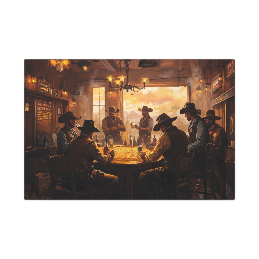 Cards and Cowboys| Horizontal Canvas - Texas Cowboy Creations