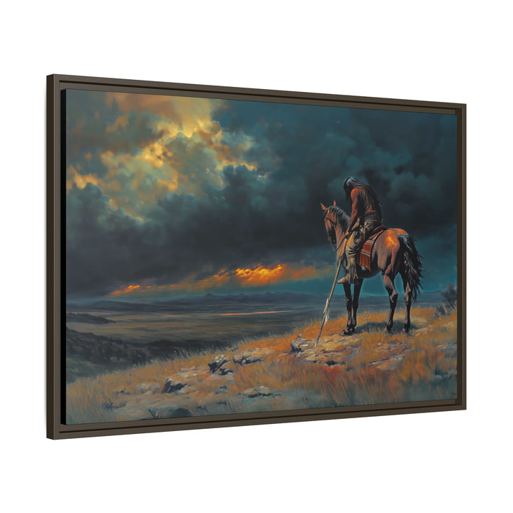 Warrior of the Dying Sun - Framed Horizontal - Texas Cowboy Creations
