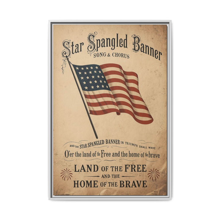 Star - Spangled Honor | Framed Patriotic Canvas Wall Art - Canvas - Texas Cowboy Creations