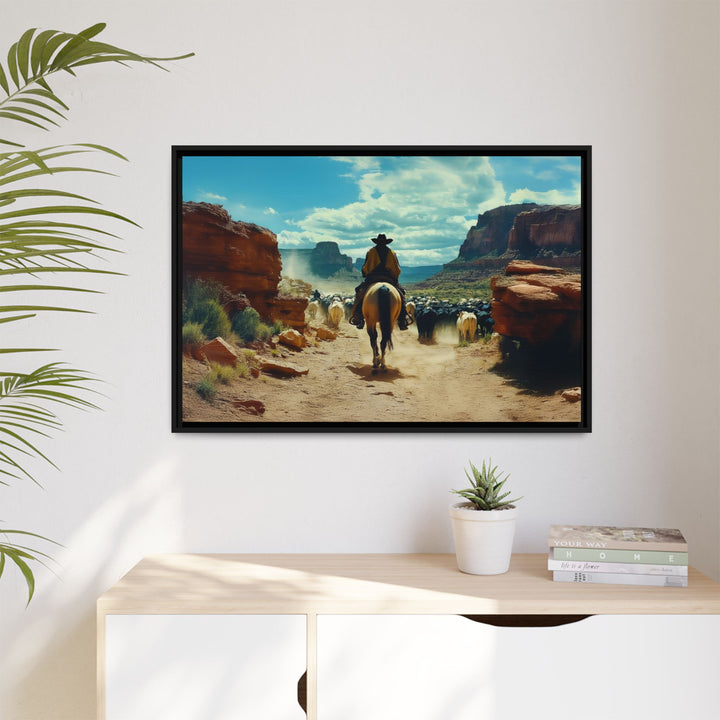 Canyon Drive: The Spirit of the West | Framed Horizontal - Texas Cowboy Creations