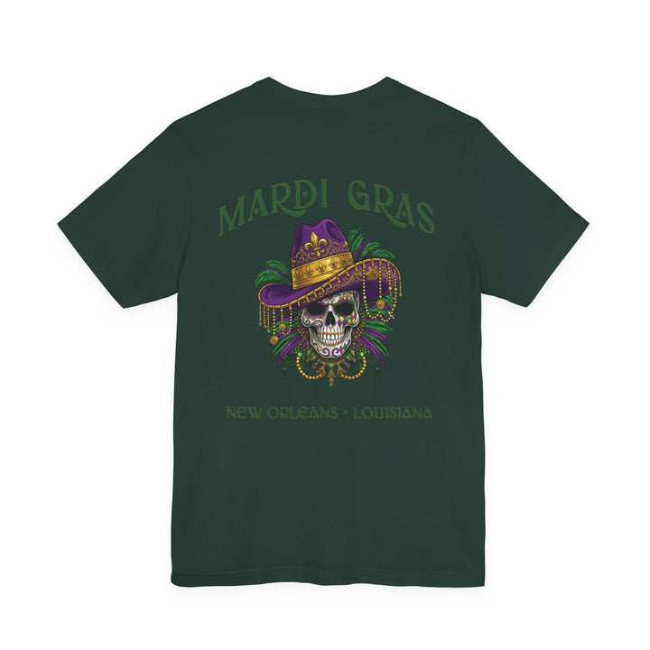 Mardi Gras Skull Tee | New Orleans, Louisiana - T-Shirt - Texas Cowboy Creations