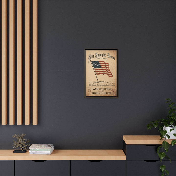 Star - Spangled Honor | Framed Patriotic Canvas Wall Art - Canvas - Texas Cowboy Creations