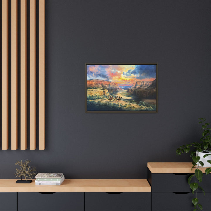 Riders Beneath the Painted Sky | Framed Horizontal keep - Texas Cowboy Creations