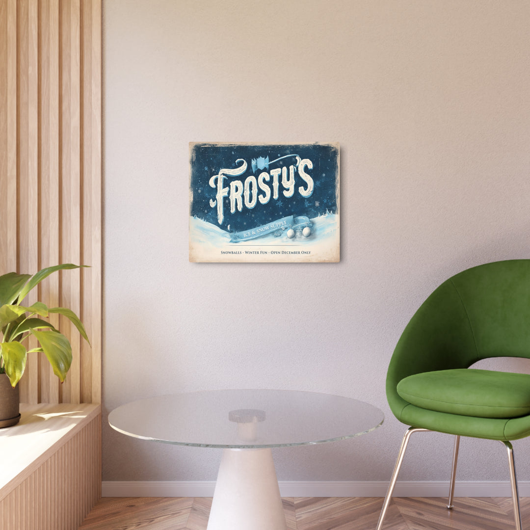 Frosty’s Ice & Snow Supply | Holiday Metal Sign