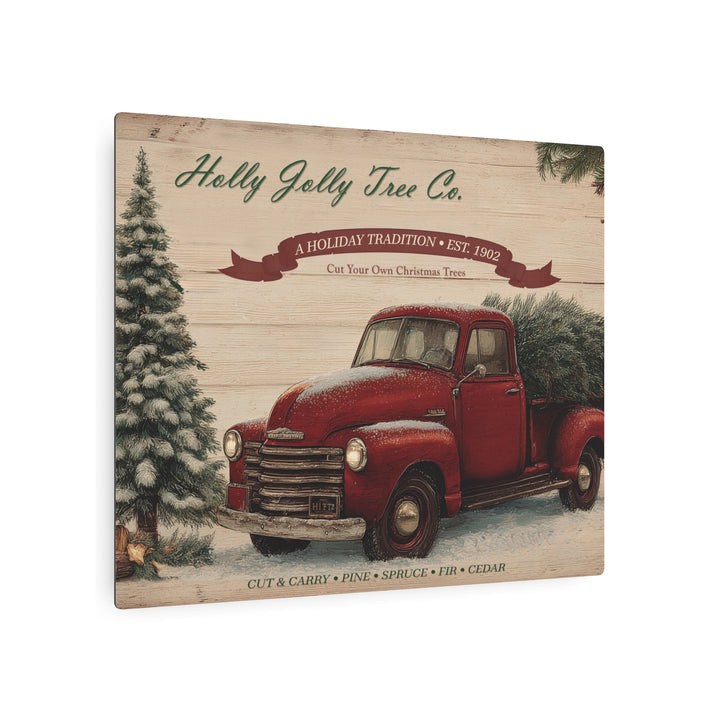 Holly Jolly Tree Co. | Holiday Metal Sign 20x16 - Texas Cowboy Creations
