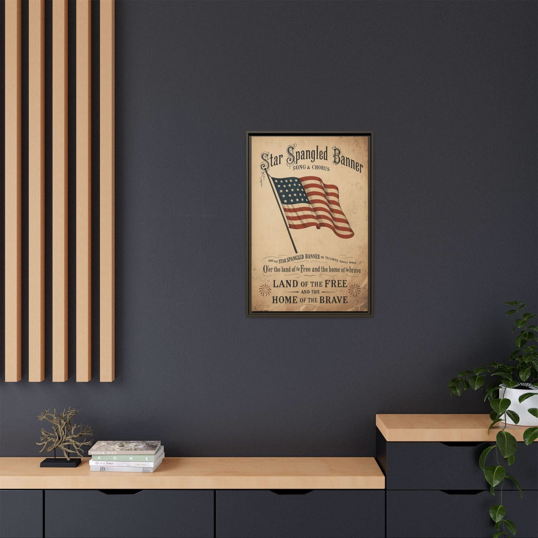 Star - Spangled Honor | Framed Patriotic Canvas Wall Art - Canvas - Texas Cowboy Creations