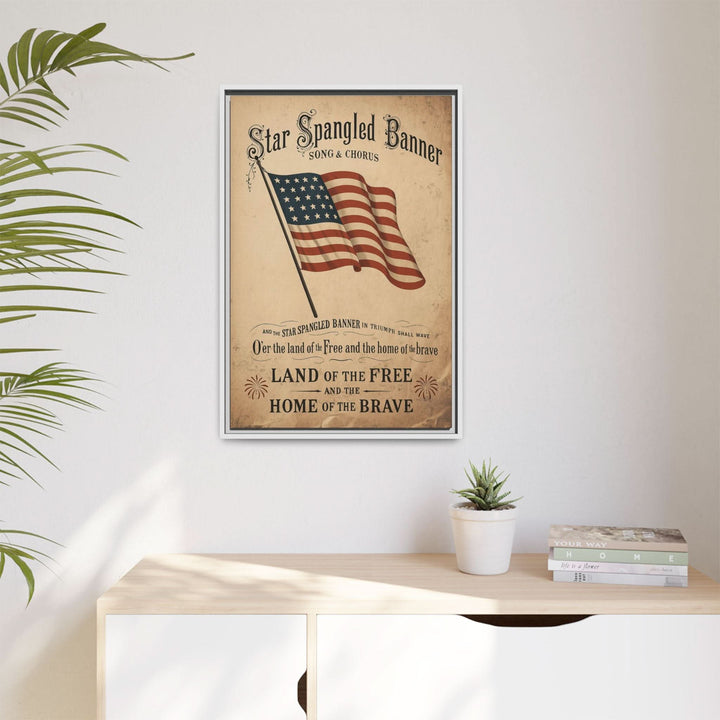 Star - Spangled Honor | Framed Patriotic Canvas Wall Art - Canvas - Texas Cowboy Creations