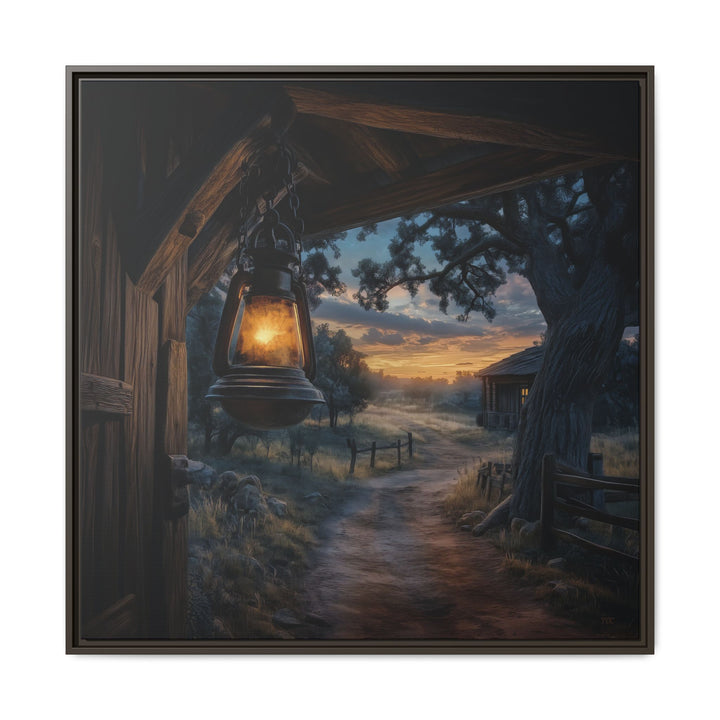 Texas Hill Country Sunset - Framed Square - Texas Cowboy Creations